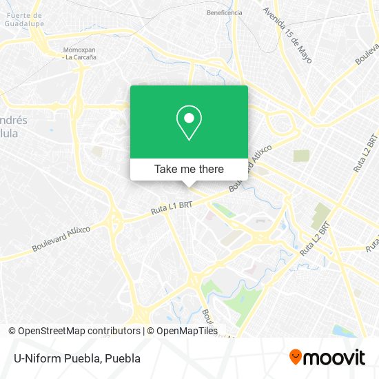 Mapa de U-Niform Puebla