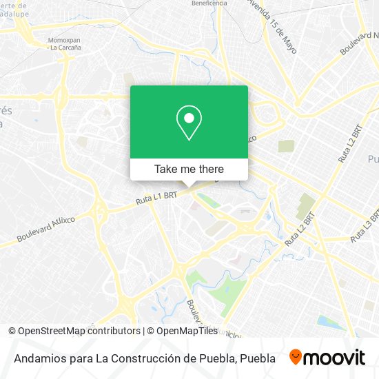 Andamios para La Construcción de Puebla map