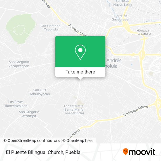 El Puente Bilingual Church map