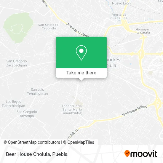 Beer House Cholula map