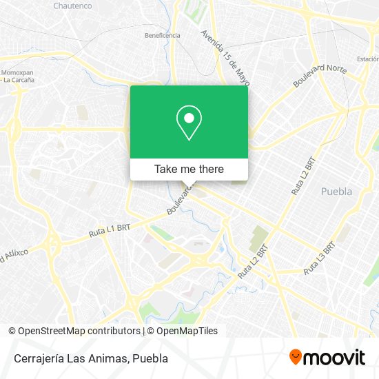 Cerrajería Las Animas map