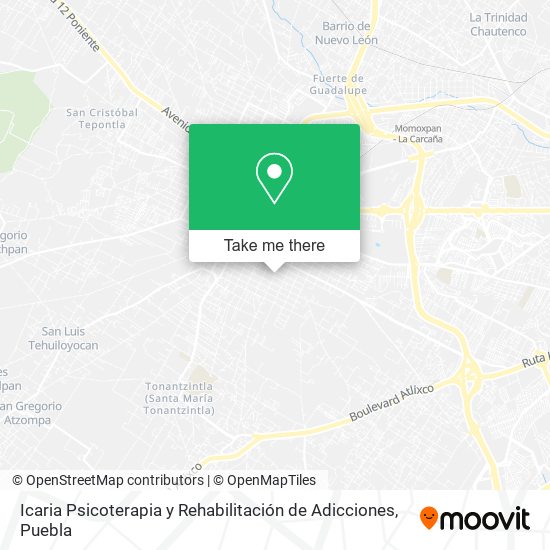 Mapa de Icaria Psicoterapia y Rehabilitación de Adicciones