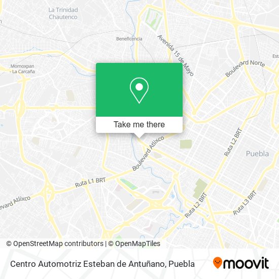 Mapa de Centro Automotriz Esteban de Antuñano