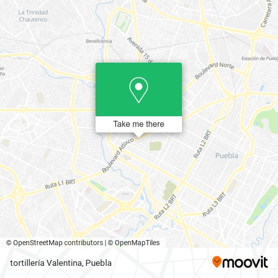 tortillería Valentina map