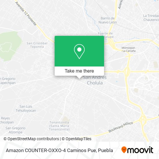 Amazon COUNTER-OXXO-4 Caminos Pue map