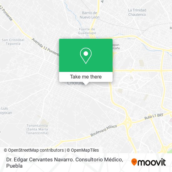 Mapa de Dr. Edgar Cervantes Navarro. Consultorio Médico