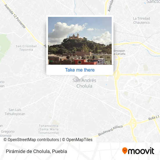 Pirámide de Cholula map