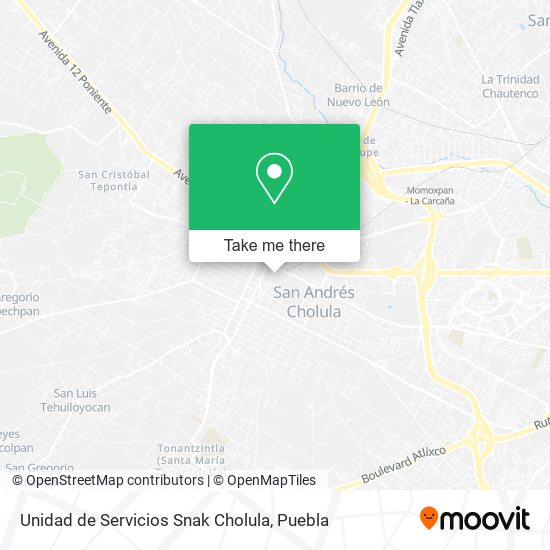 Unidad de Servicios Snak Cholula map