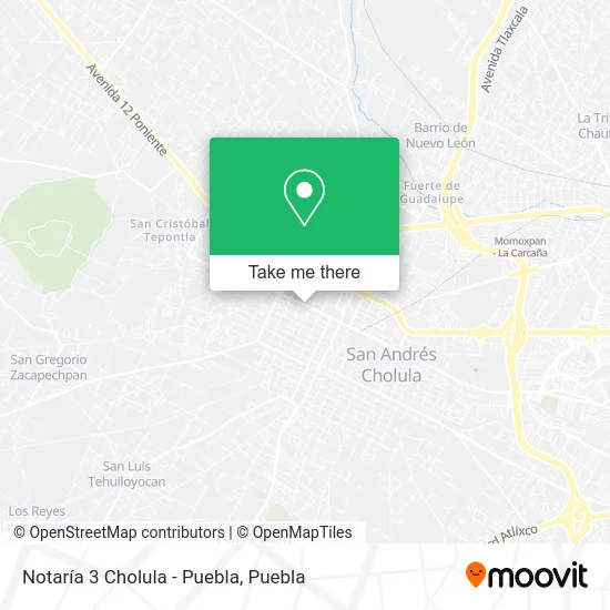 Notaría 3 Cholula - Puebla map