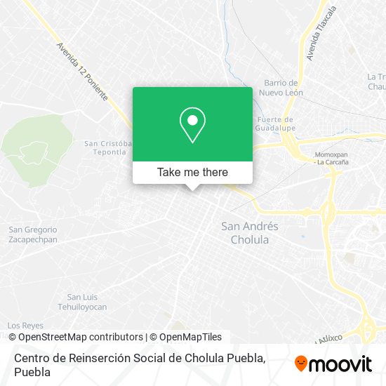 Centro de Reinserción Social de Cholula Puebla map