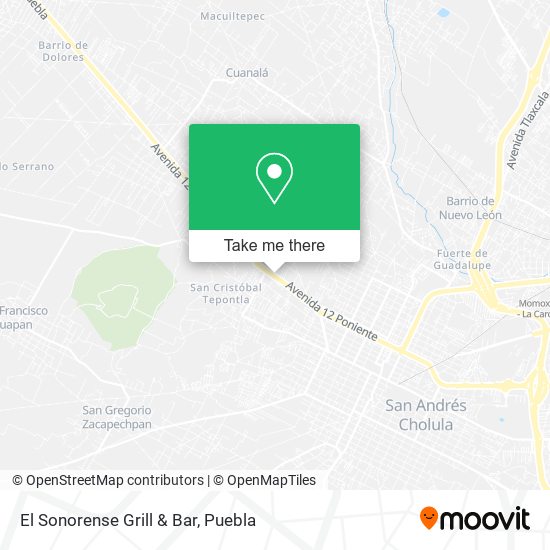 Mapa de El Sonorense Grill & Bar
