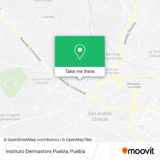 Mapa de Instituto Dermastore Puebla