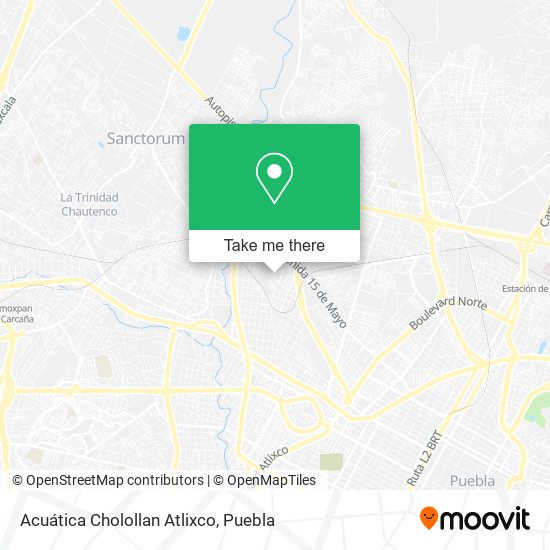 Acuática Cholollan Atlixco map
