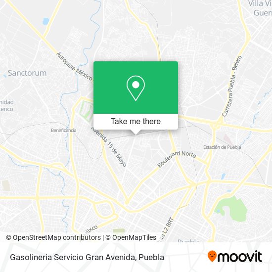 Mapa de Gasolineria Servicio Gran Avenida