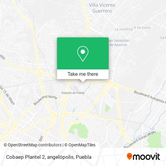 Cobaep Plantel 2, angelópolis map