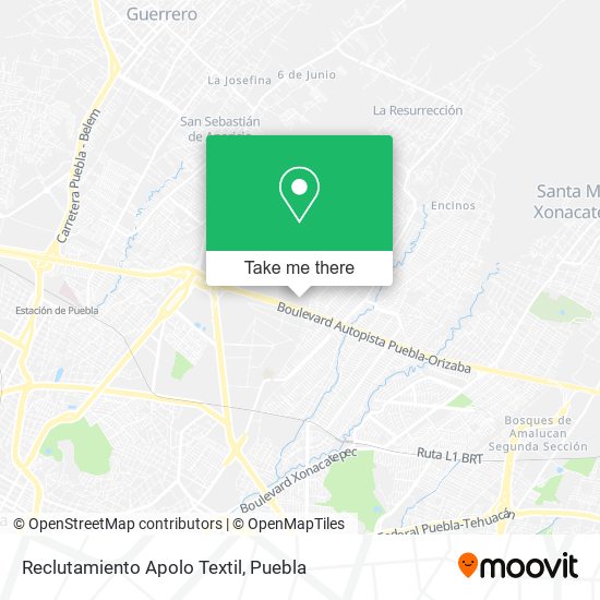 Reclutamiento Apolo Textil map