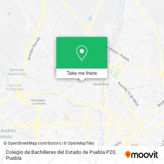 Mapa de Colegio de Bachilleres del Estado de Puebla P20