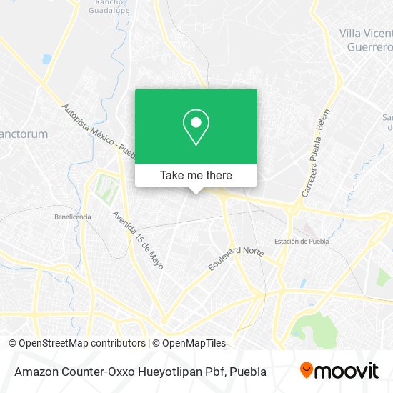 Amazon Counter-Oxxo Hueyotlipan Pbf map
