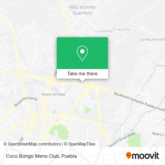Coco Bongo Mens Club map