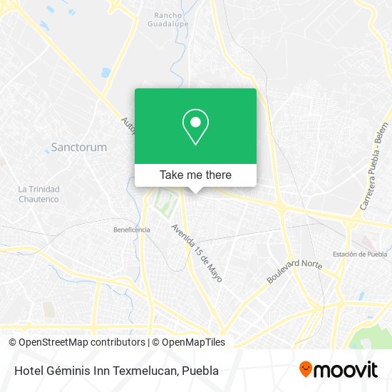 Mapa de Hotel Géminis Inn Texmelucan