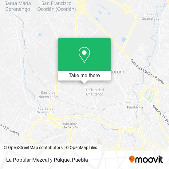 La Popular Mezcal y Pulque map