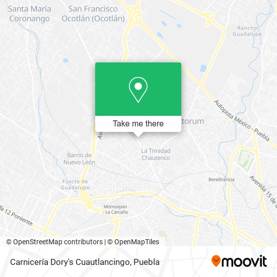 Mapa de Carnicería Dory's Cuautlancingo
