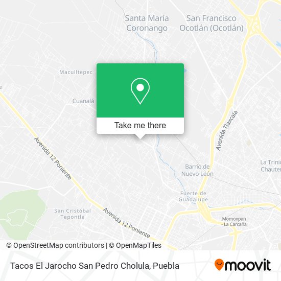 Tacos El Jarocho San Pedro Cholula map