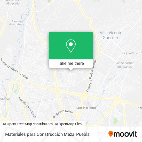 Mapa de Materiales para Construcción Meza