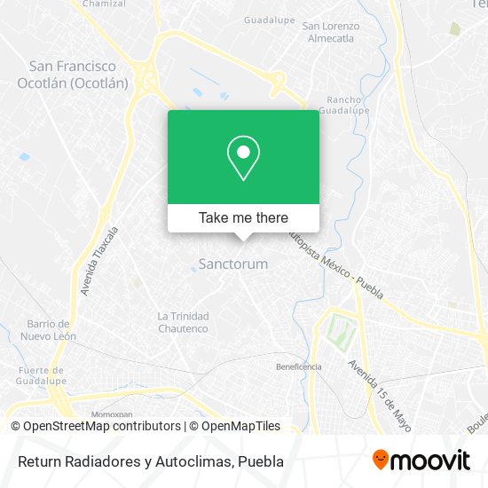 Return Radiadores y Autoclimas map