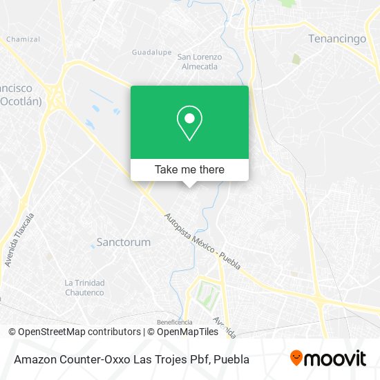 Mapa de Amazon Counter-Oxxo Las Trojes Pbf