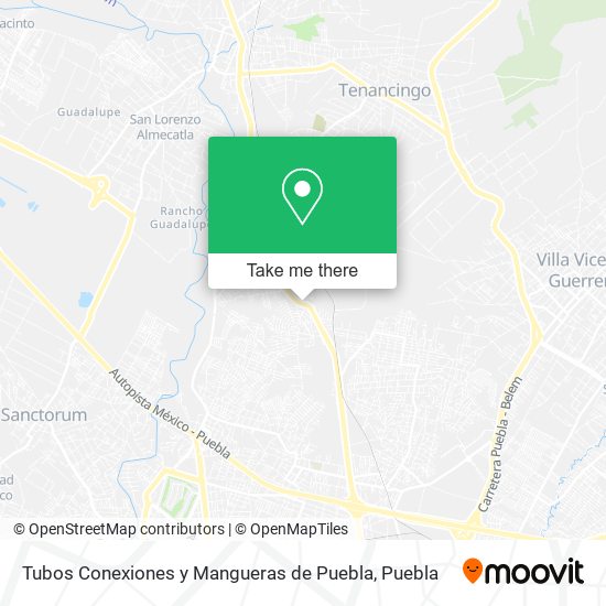 Tubos Conexiones y Mangueras de Puebla map