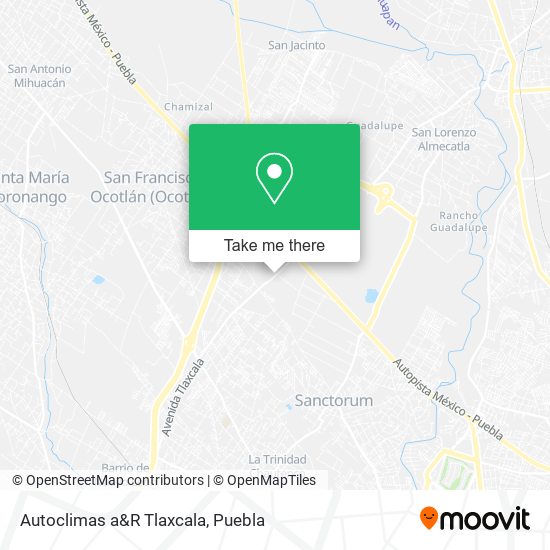 Autoclimas a&R Tlaxcala map