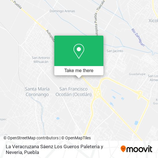 Mapa de La Veracruzana Sáenz Los Gueros Paleteria y Neveria