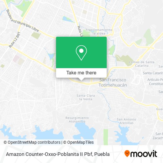 Amazon Counter-Oxxo-Poblanita II Pbf map
