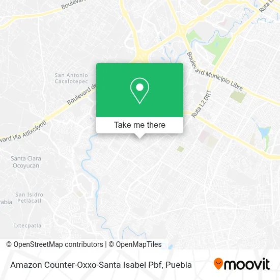 Amazon Counter-Oxxo-Santa Isabel Pbf map