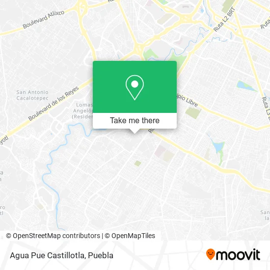 Agua Pue Castillotla map