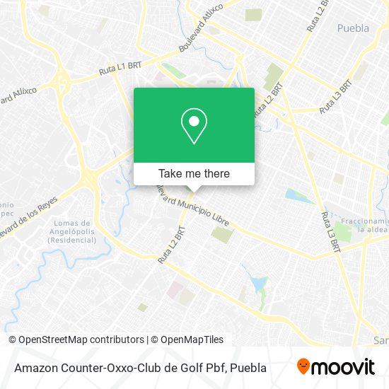 Amazon Counter-Oxxo-Club de Golf Pbf map