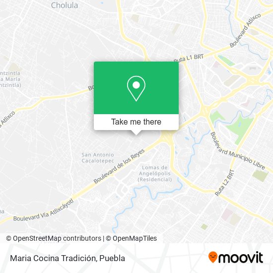 Mapa de Maria Cocina Tradición