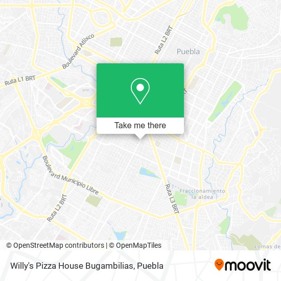 Willy's Pizza House Bugambilias map