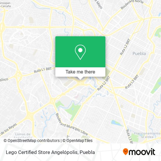 Lego Certified Store Angelópolis map