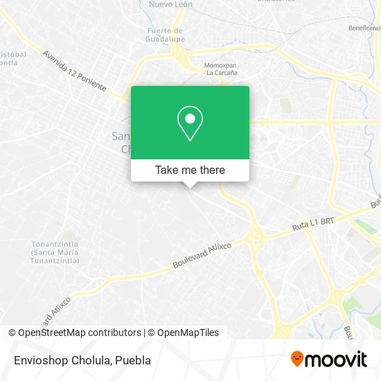 Envioshop Cholula map