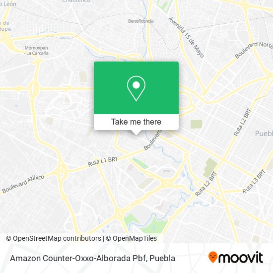 Mapa de Amazon Counter-Oxxo-Alborada Pbf