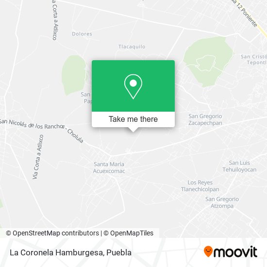 Mapa de La Coronela Hamburgesa