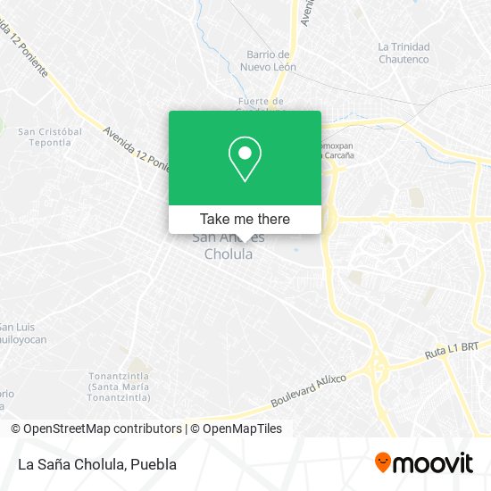 Mapa de La Saña Cholula