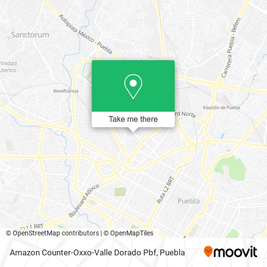 Mapa de Amazon Counter-Oxxo-Valle Dorado Pbf