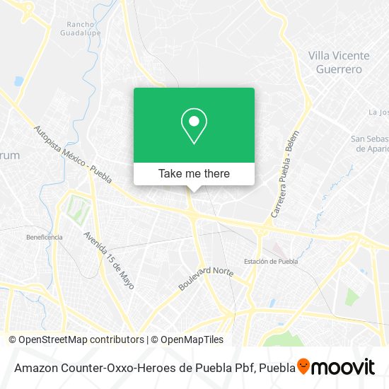 Amazon Counter-Oxxo-Heroes de Puebla Pbf map