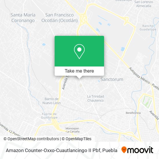 Mapa de Amazon Counter-Oxxo-Cuautlancingo II Pbf