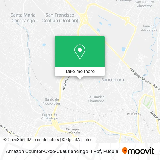 Amazon Counter-Oxxo-Cuautlancingo II Pbf map