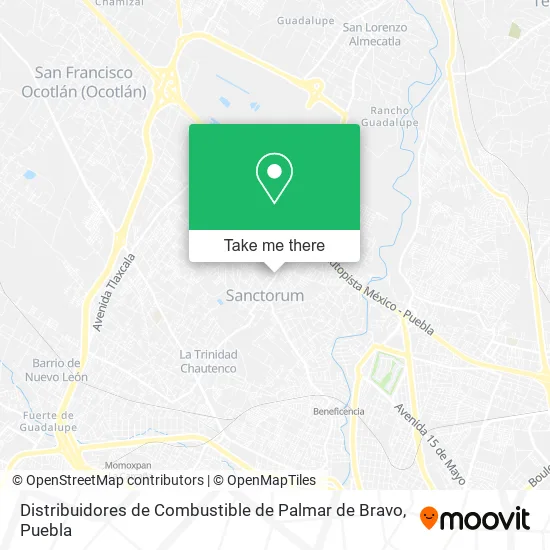 Distribuidores de Combustible de Palmar de Bravo map