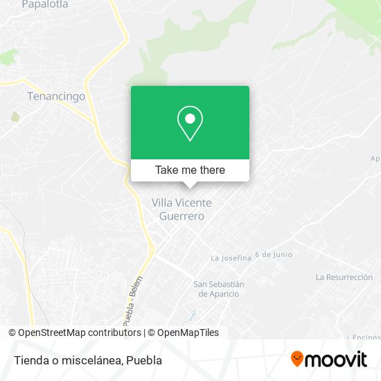 Mapa de Tienda o miscelánea